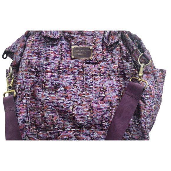 Marc By Marc Jacobs Shoulder Handbag Purple Abstract Print Crossbody Tote - Picture 5 of 16